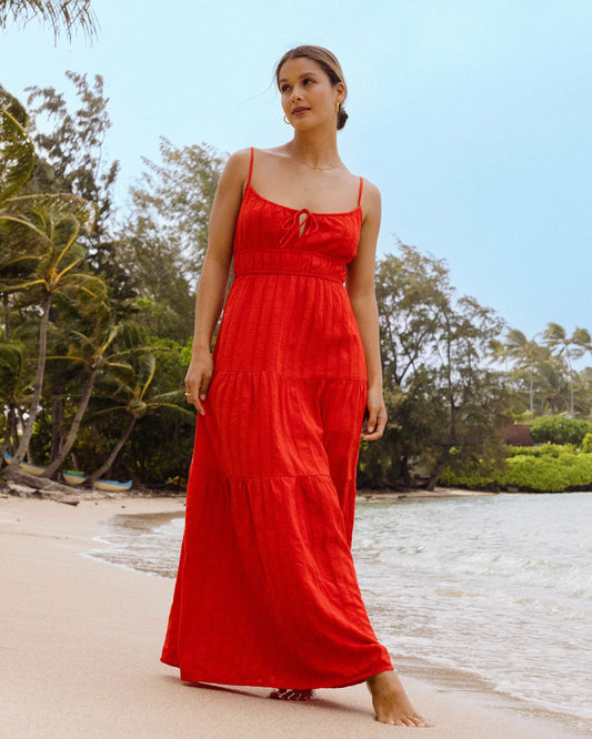 Billabong Women's Red Aloha Maxi Dress - Red Aloha