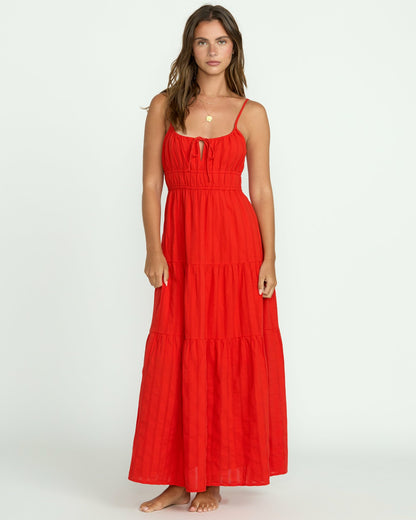 Billabong Women's Red Aloha Maxi Dress - Red Aloha