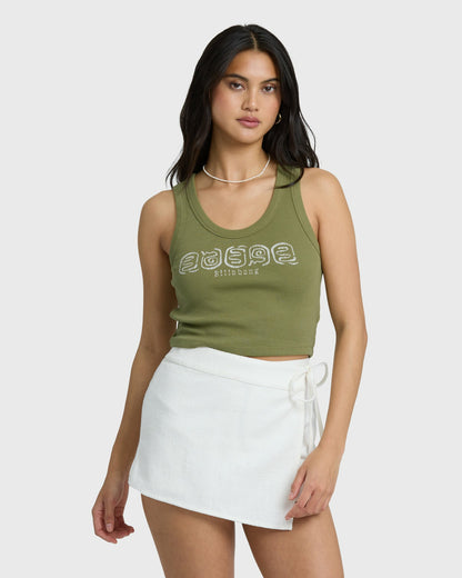 Billabong Women's Stirred Up Tank - Dark Olive