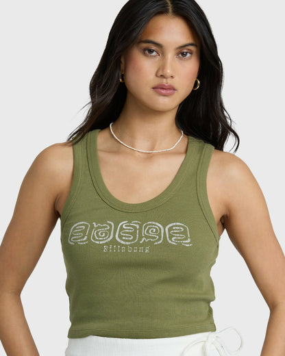 Billabong Women's Stirred Up Tank - Dark Olive
