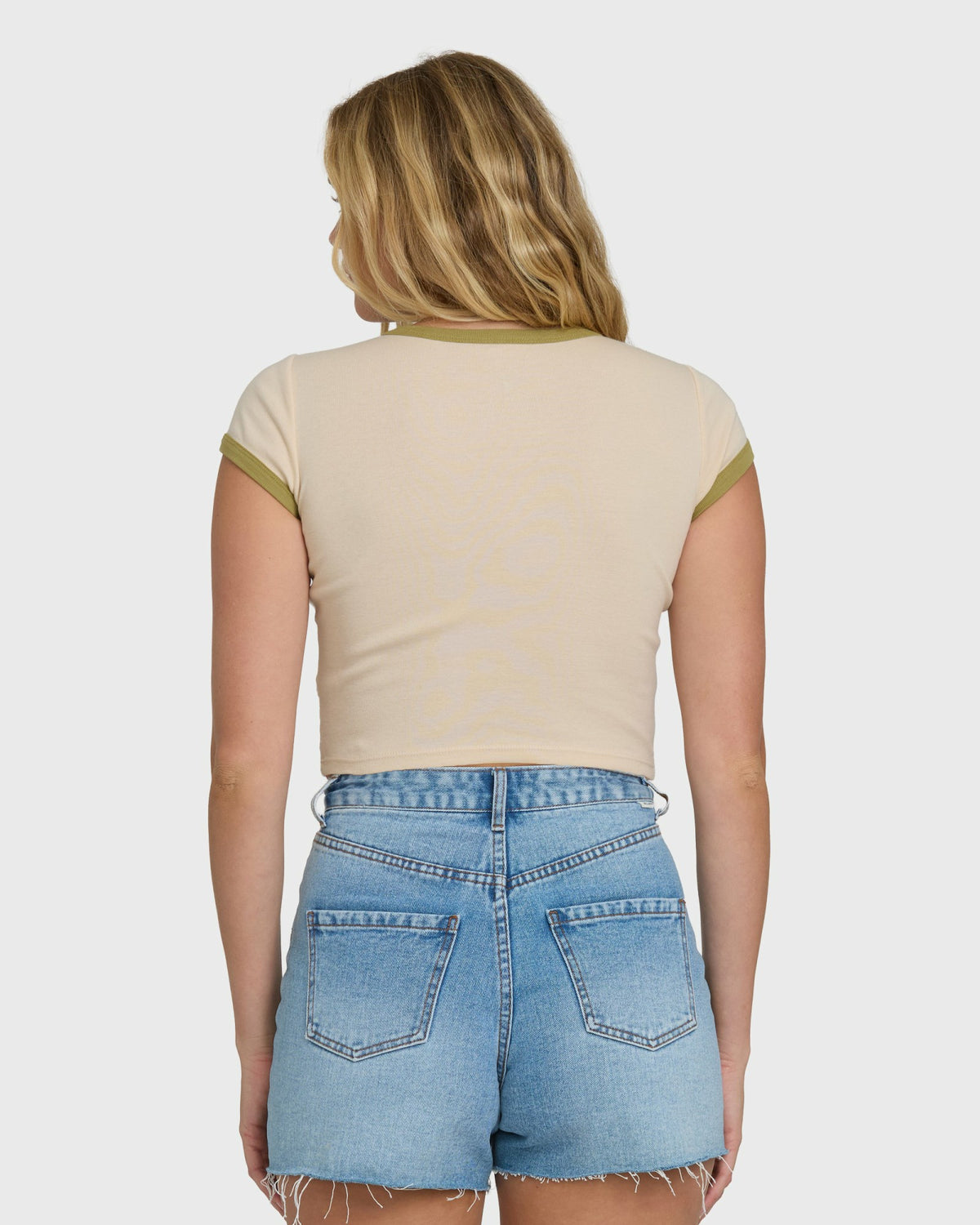 Billabong Women's Sunny Out Short Sleeve Cotton T-Shirt - Dove