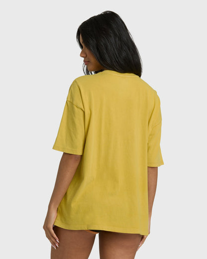 Billabong Women's Between Night And Dawn Short Sleeve T-Shirt - Dark Citron