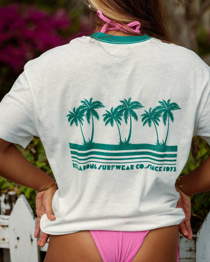Billabong Women's My Beach Club Short Sleeve T-Shirt - Salt Crystal