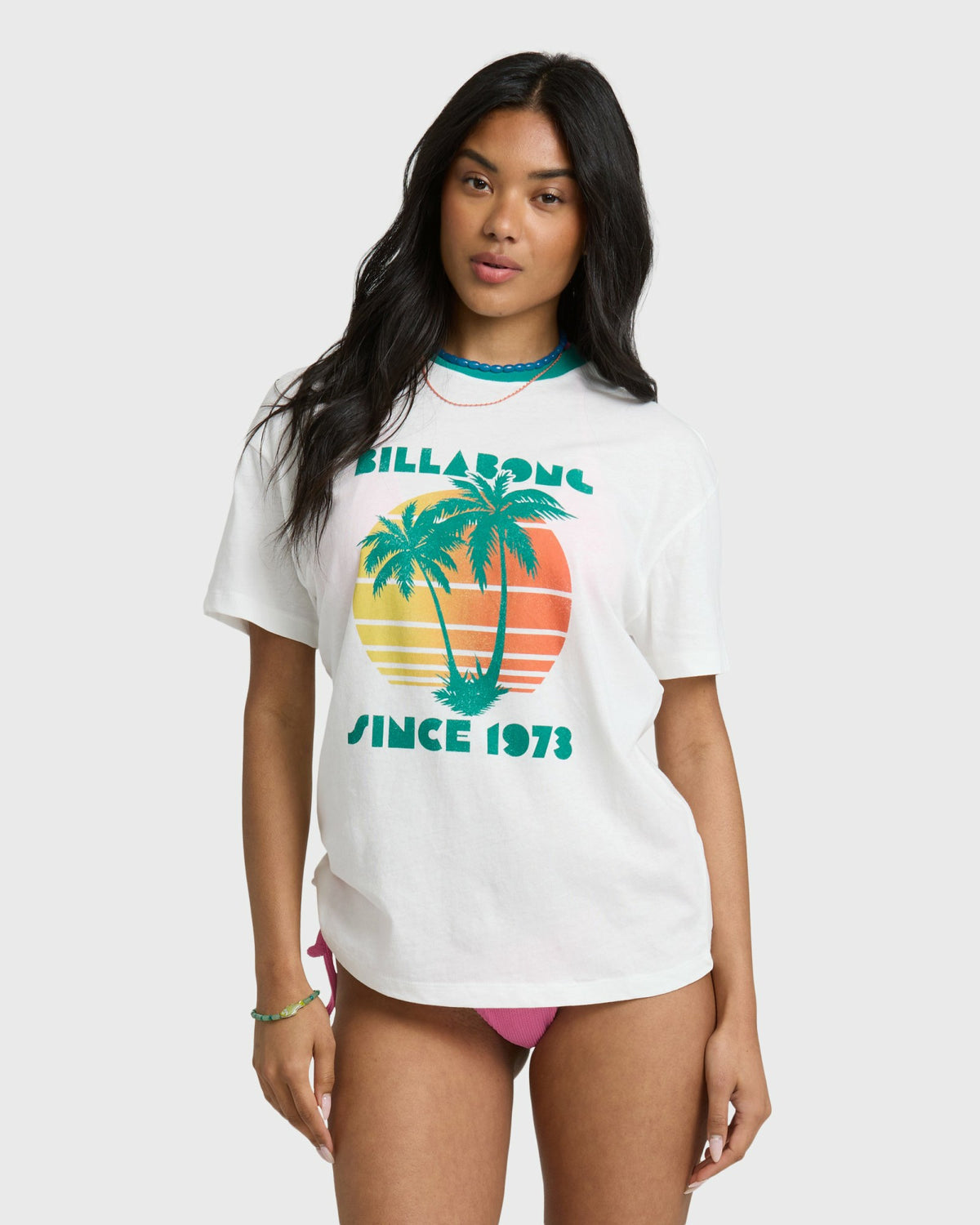 Billabong Women's My Beach Club Short Sleeve T-Shirt - Salt Crystal