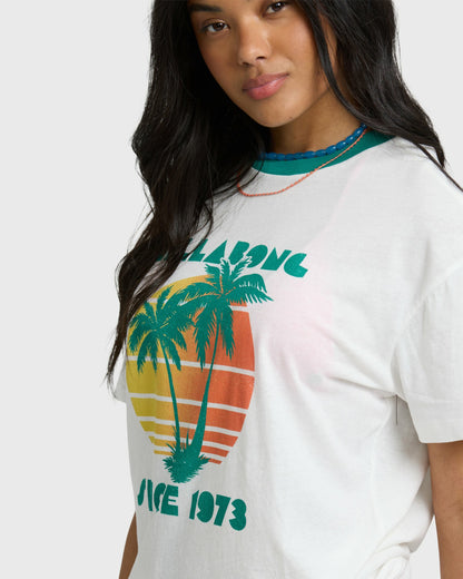 Billabong Women's My Beach Club Short Sleeve T-Shirt - Salt Crystal
