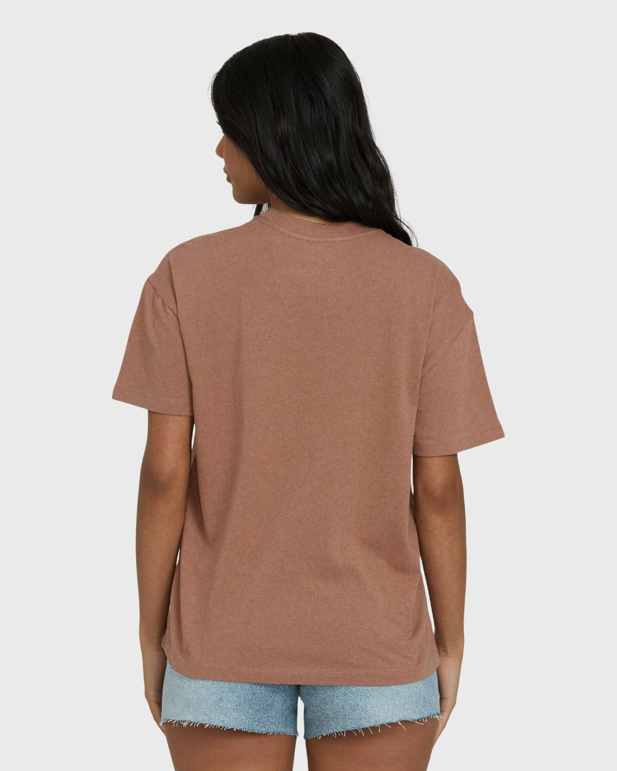 Billabong Women's Sand To Surf Short Sleeve Knit Graphic T-Shirt - Brown Stone