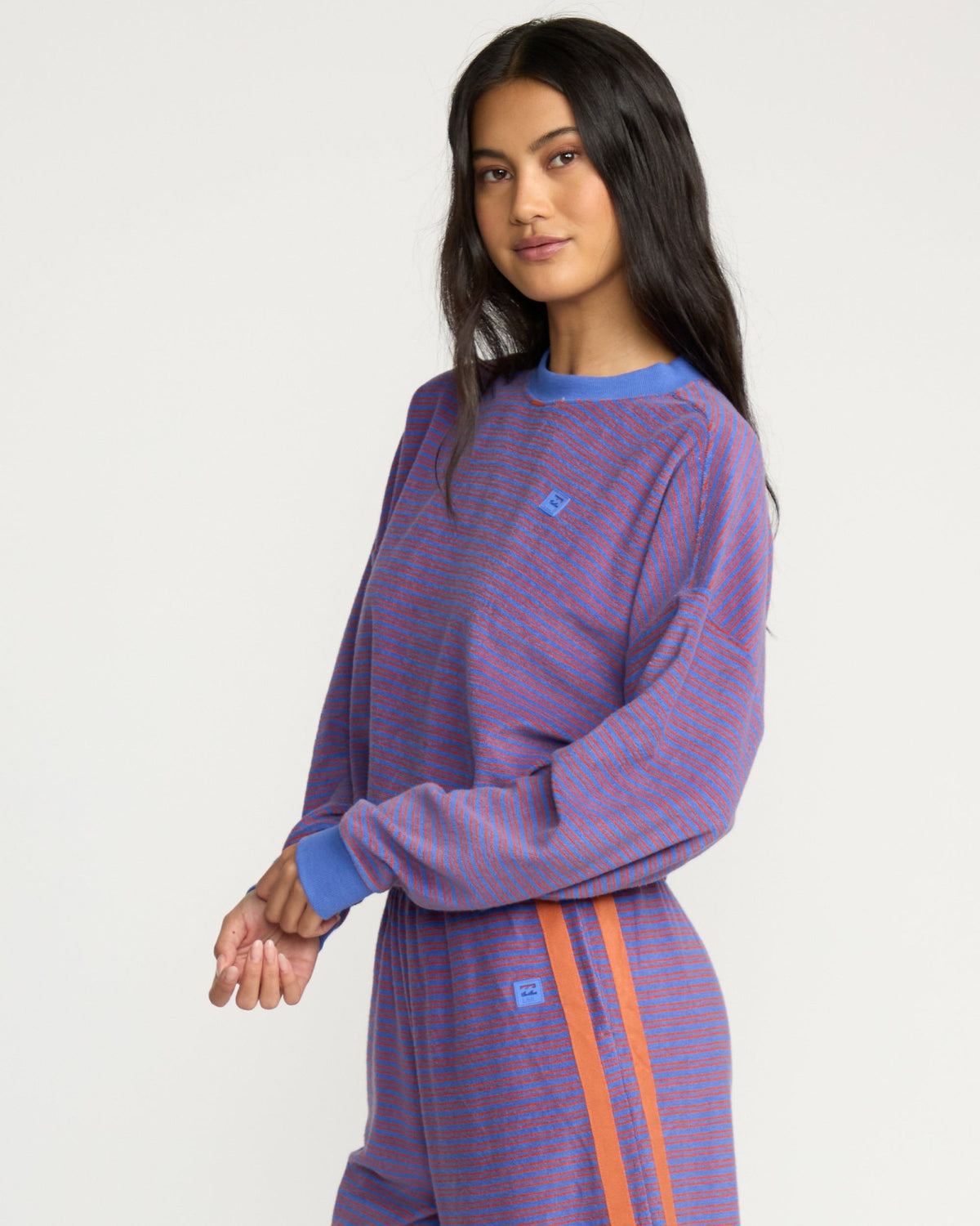 Billabong Women's A\/Div Waves For Days Terry Crewneck Sweatshirt - Iris