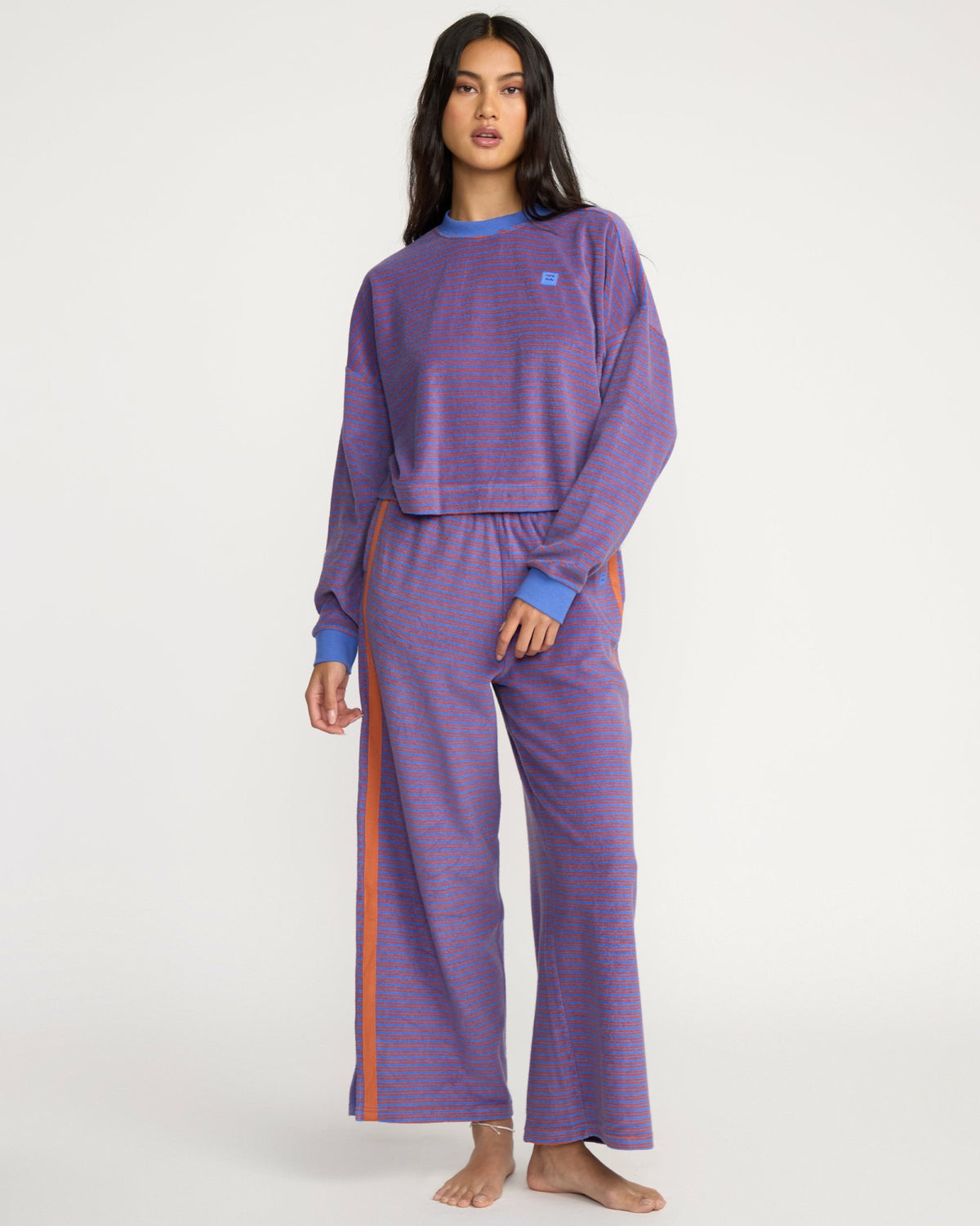 Billabong Women's A\/Div Waves For Days Terry Crewneck Sweatshirt - Iris