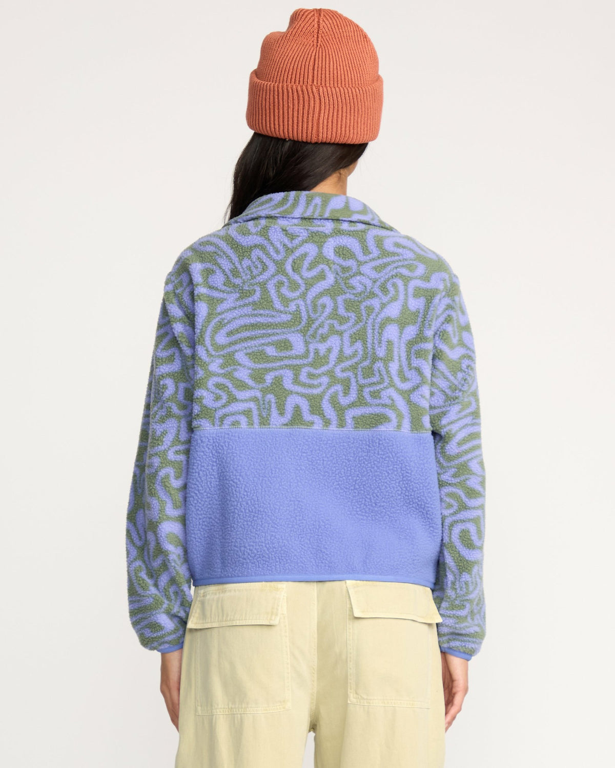 Billabong Women's A\/Div Rock Jetty Mock Neck Zip Sherpa Fleece - Iris