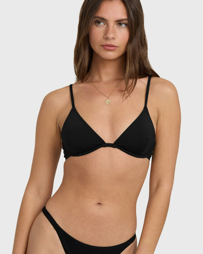 Billabong Women's Sol Searcher Reese Underwire Bikini Top - Black Pebble