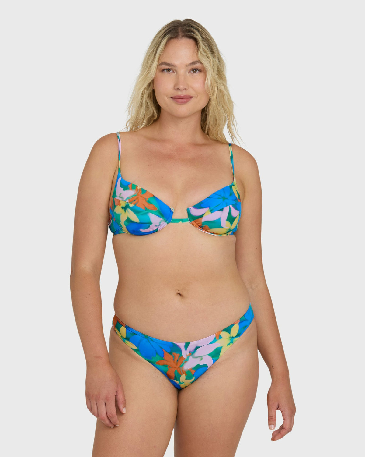 Billabong Women's Agua Flores Leah Underwire Bikini Top - Blue Multi