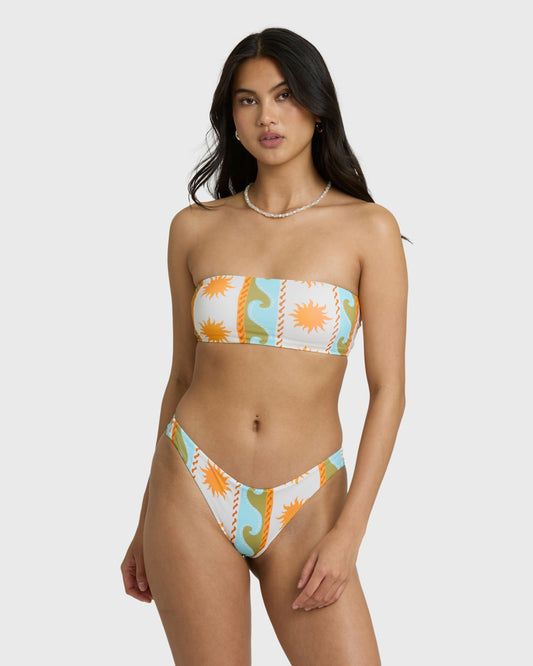 Billabong Women's Sunblind Tully Tube Top Bandeau Bikini Top - Salt Crystal