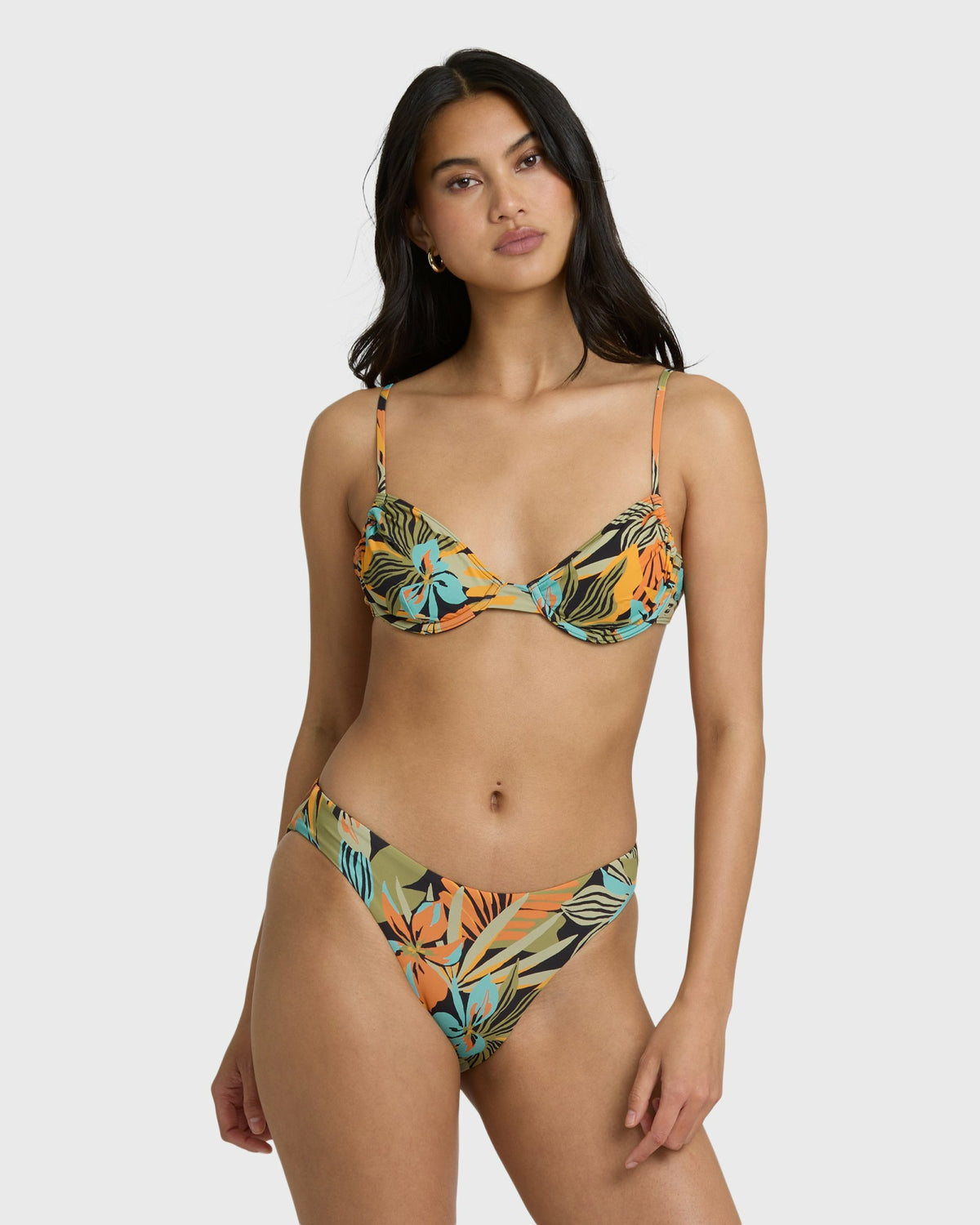 Billabong Women's Des Tropiques Talia Underwire Bikini Top - Black Multi