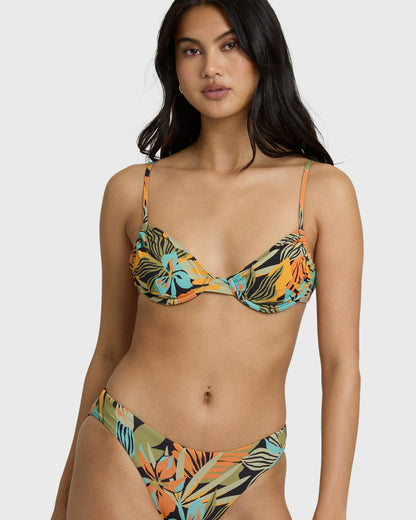 Billabong Women's Des Tropiques Talia Underwire Bikini Top - Black Multi