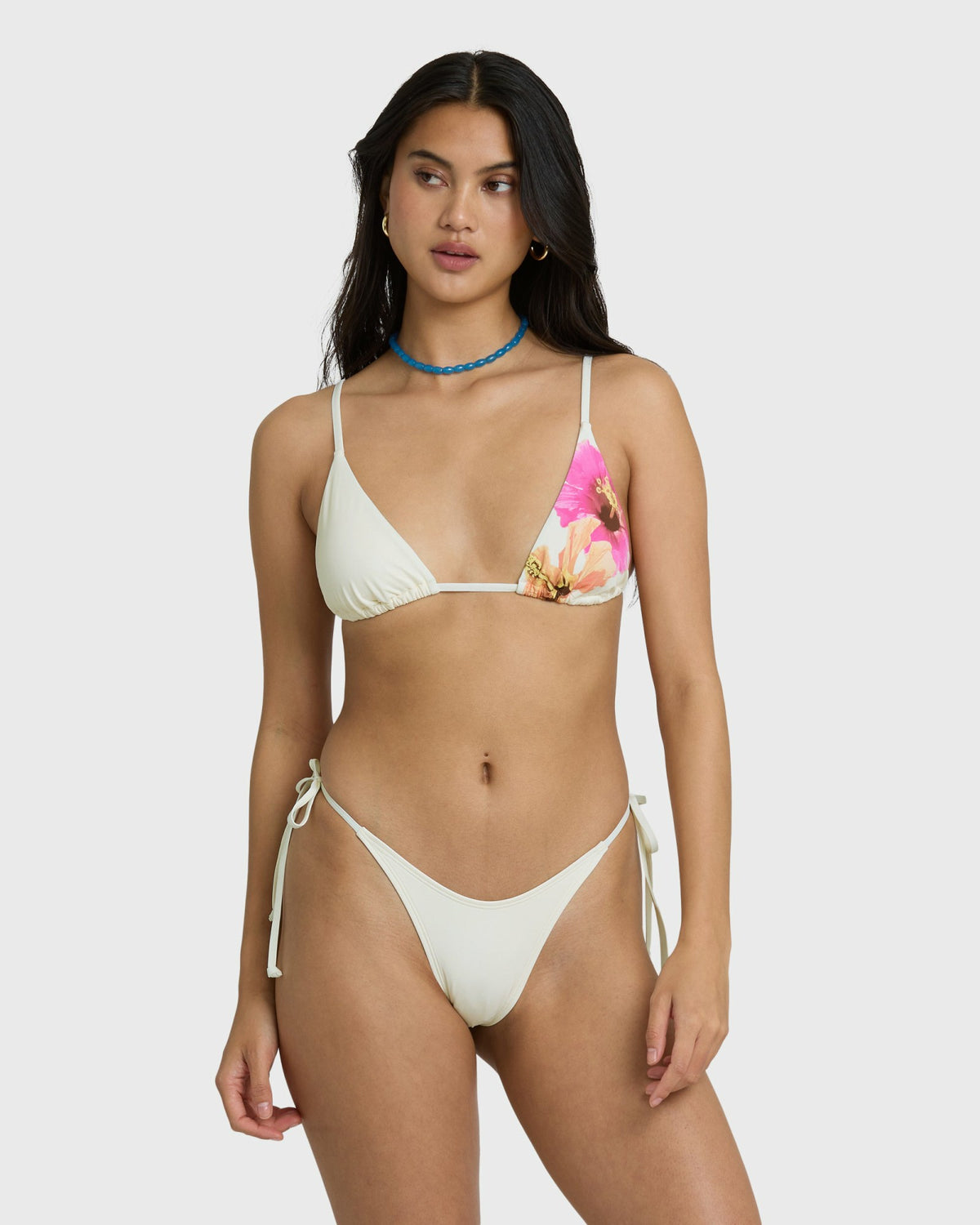 Billabong Women's Sunny Shore Tie-side Dippi Skimpy Bikini Bottom - Salt Crystal