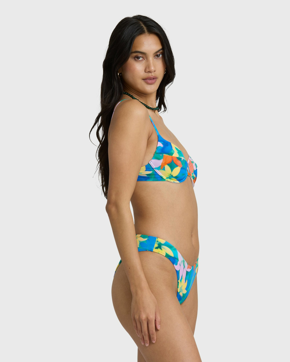 Billabong Women's Agua Flores Bondi Medium Bikini Bottom - Blue Multi