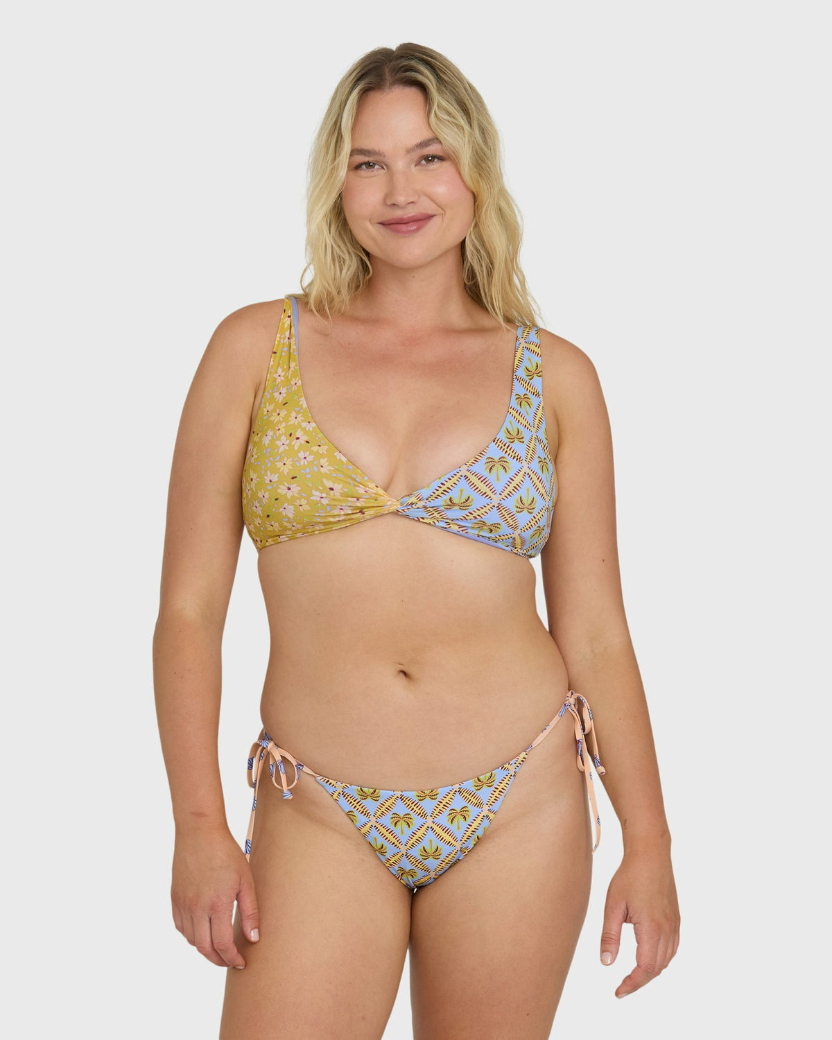 Billabong Women's Soul Stoke Reversible Tie-side Hike Medium Bikini Bottom - Twilight Blue