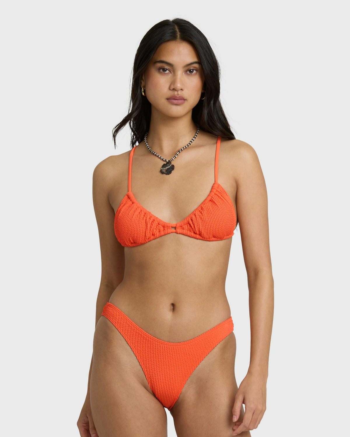 Billabong Women's Summer Hi Hike Bikini Bottom - Hot Coral
