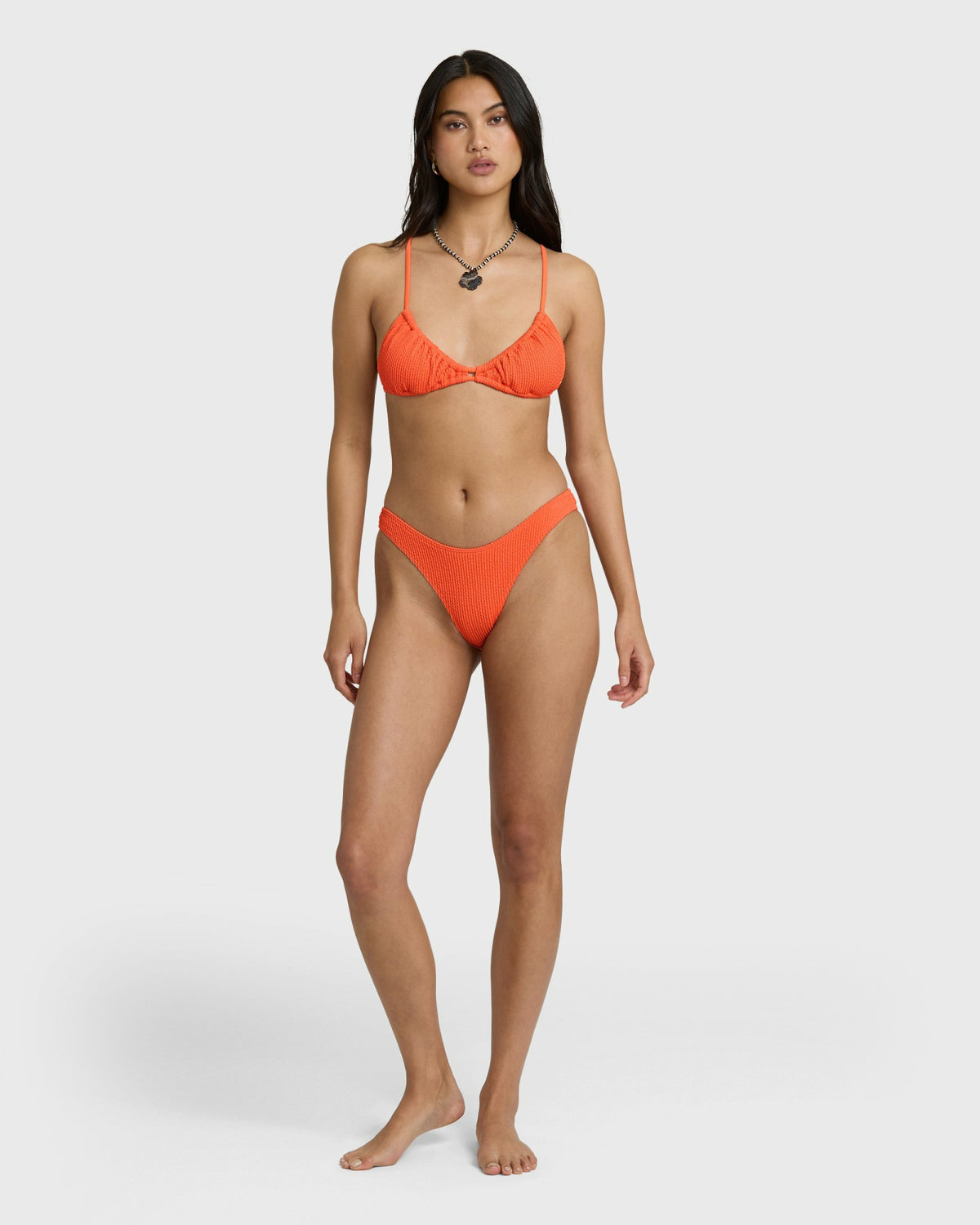 Billabong Women's Summer Hi Hike Bikini Bottom - Hot Coral
