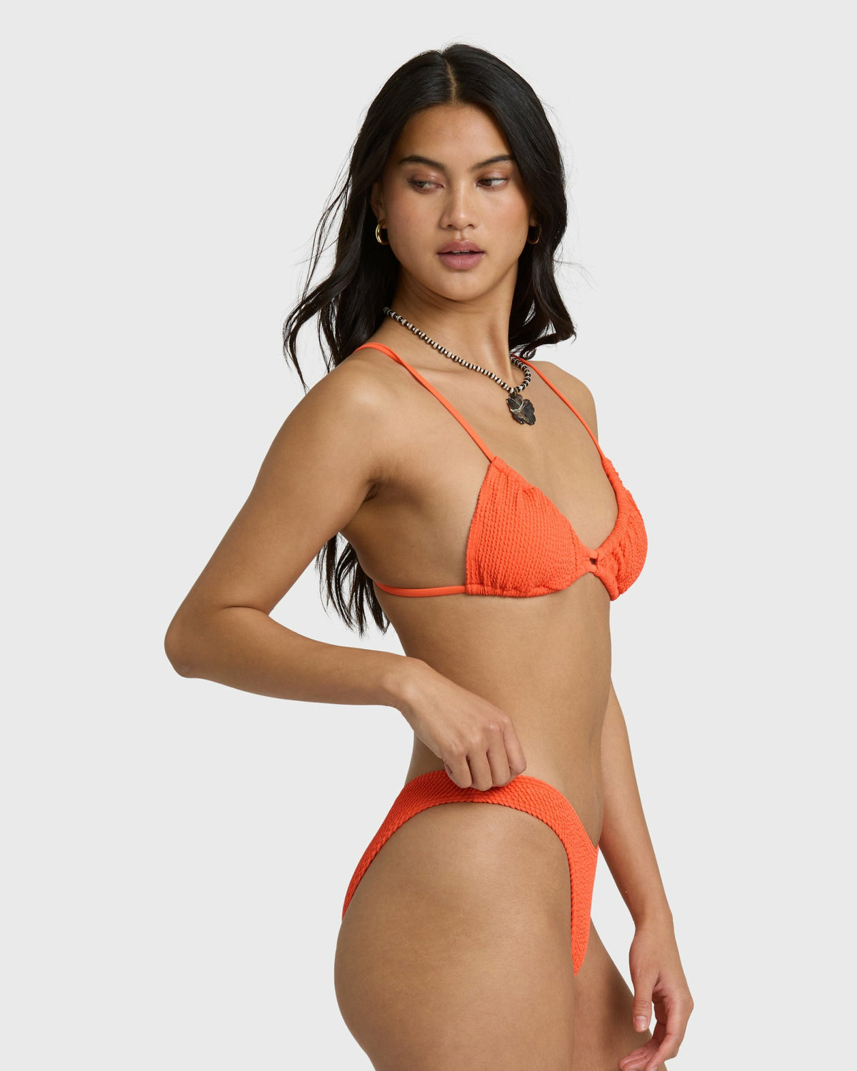 Billabong Women's Summer Hi Hike Bikini Bottom - Hot Coral