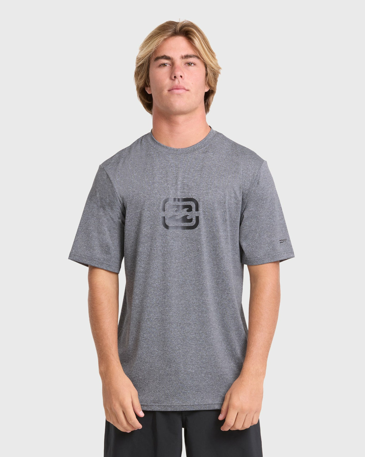 Billabong Men's All Day Wave Loose Fit Short Sleeve Surf Tee - Light Gray Heather
