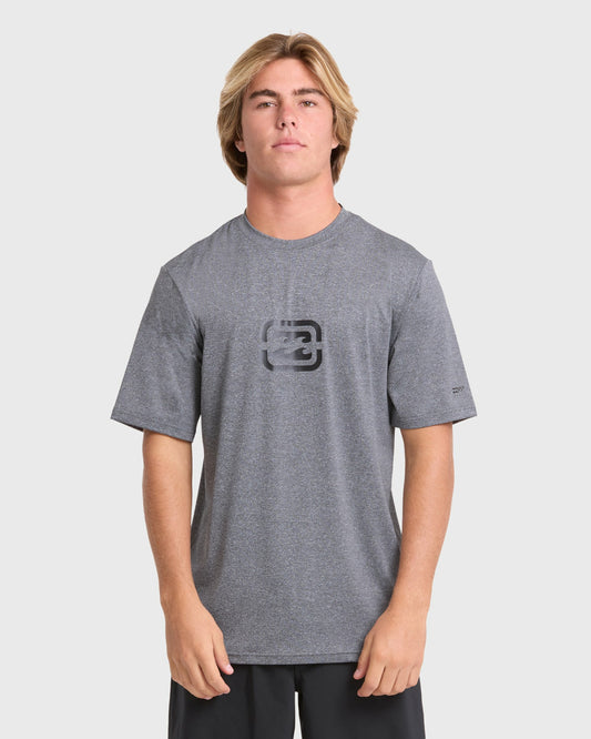 Billabong Men's All Day Wave Loose Fit Short Sleeve Surf Tee - Light Gray Heather