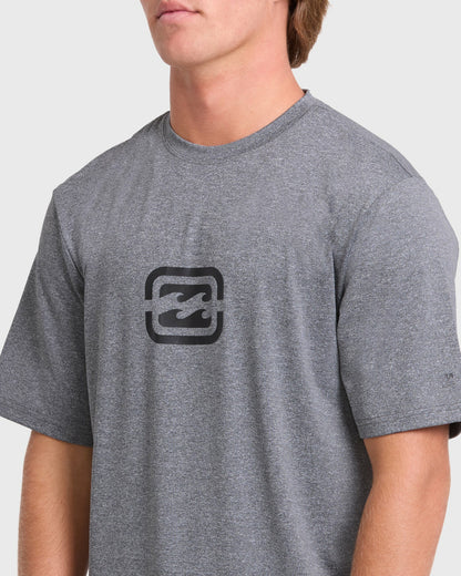 Billabong Men's All Day Wave Loose Fit Short Sleeve Surf Tee - Light Gray Heather
