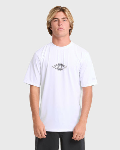Billabong Men's All Day Wave Loose Fit Short Sleeve Surf Tee - White