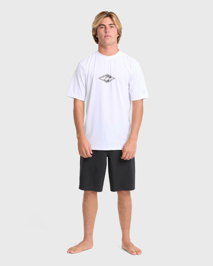 Billabong Men's All Day Wave Loose Fit Short Sleeve Surf Tee - White