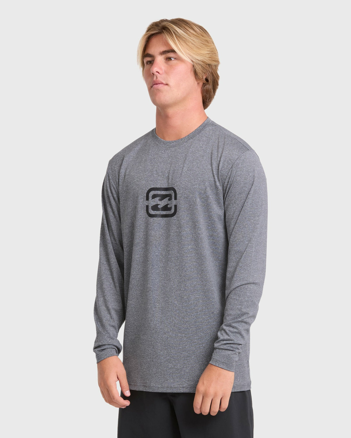 Billabong Men's All Day Wave Long Sleeve Surf Tee - Light Gray Heather