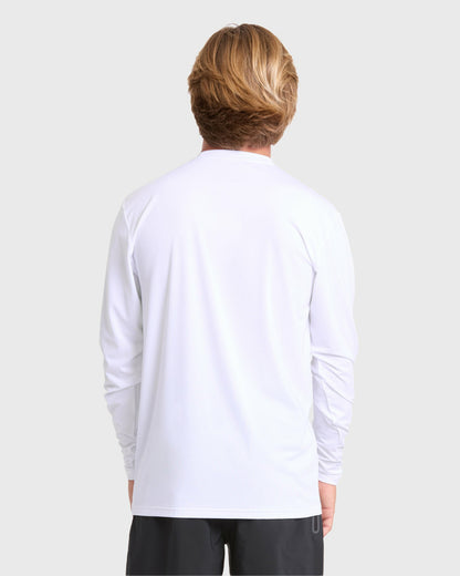 Billabong Men's All Day Wave Long Sleeve Surf Tee - White
