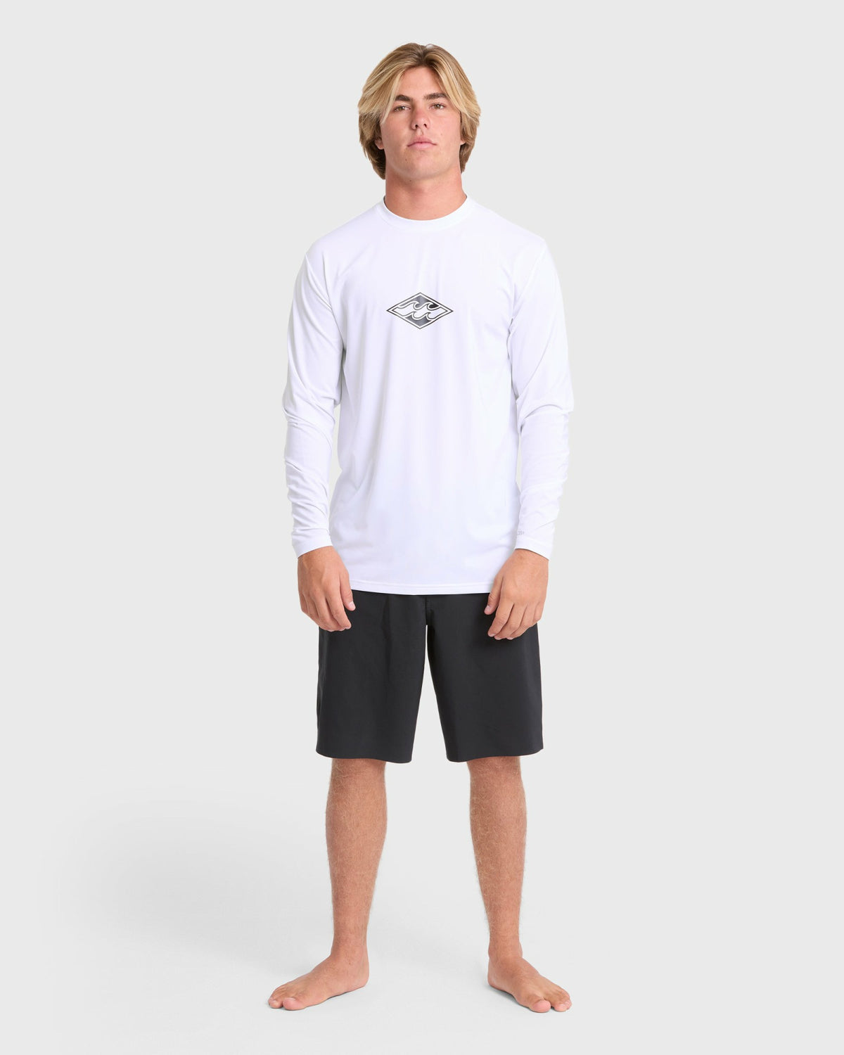 Billabong Men's All Day Wave Long Sleeve Surf Tee - White
