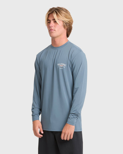 Billabong Men's Crossboards Long Sleeve Surf Tee - China Blue