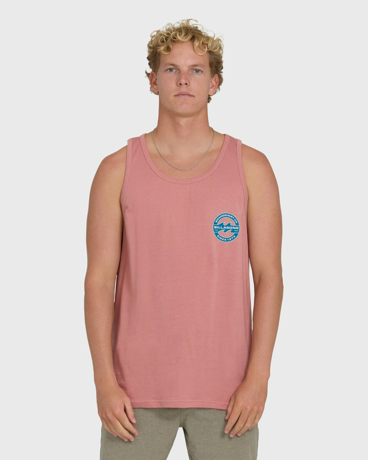 Billabong Men's Hollow Fill Premium Tank Top - Ash Rose