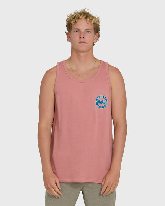Billabong Men's Hollow Fill Premium Tank Top - Ash Rose