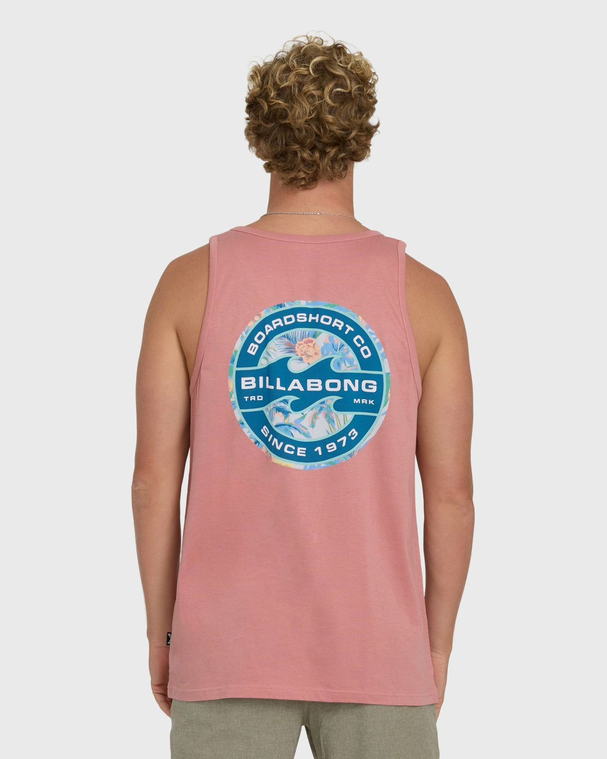 Billabong Men's Hollow Fill Premium Tank Top - Ash Rose