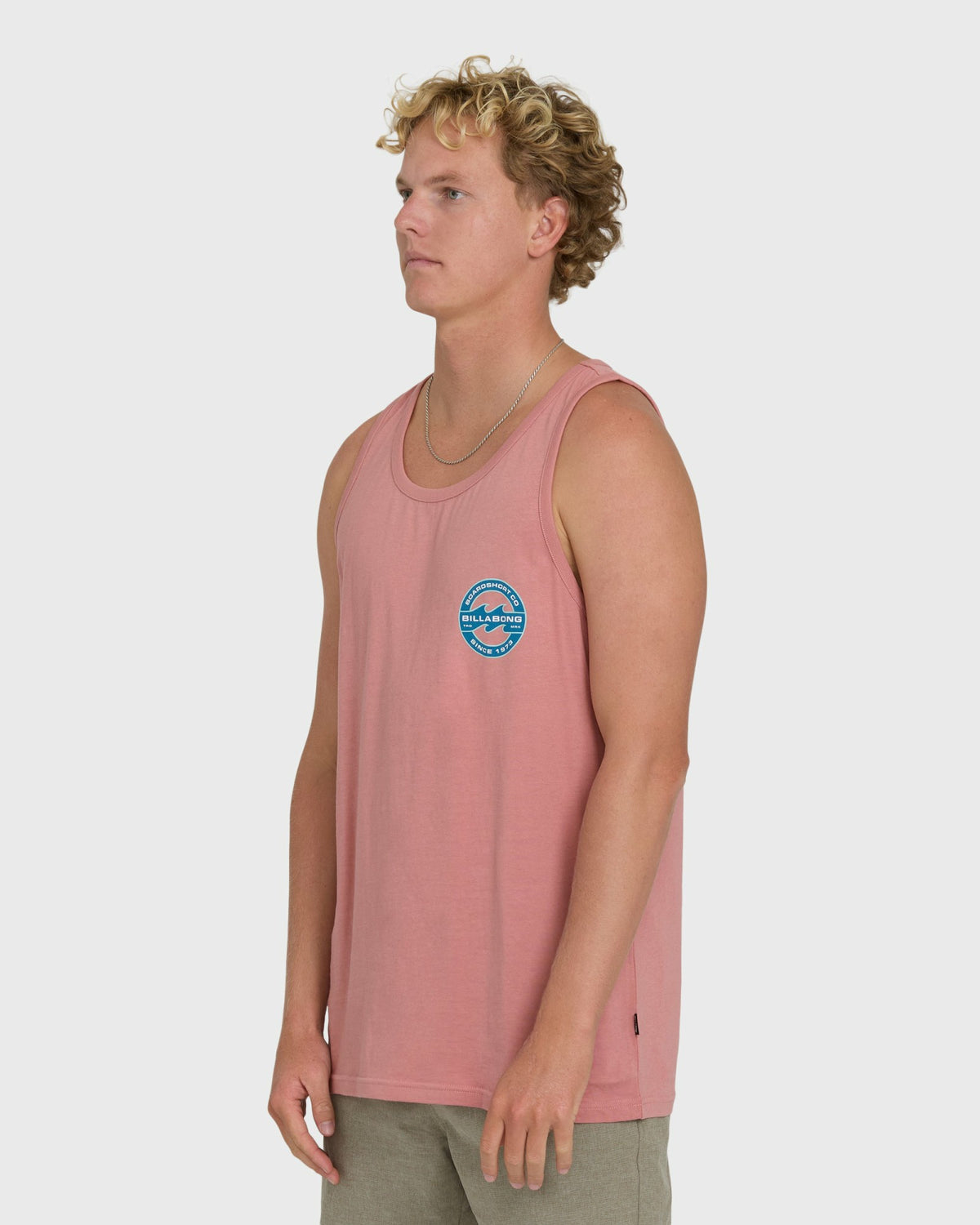 Billabong Men's Hollow Fill Premium Tank Top - Ash Rose
