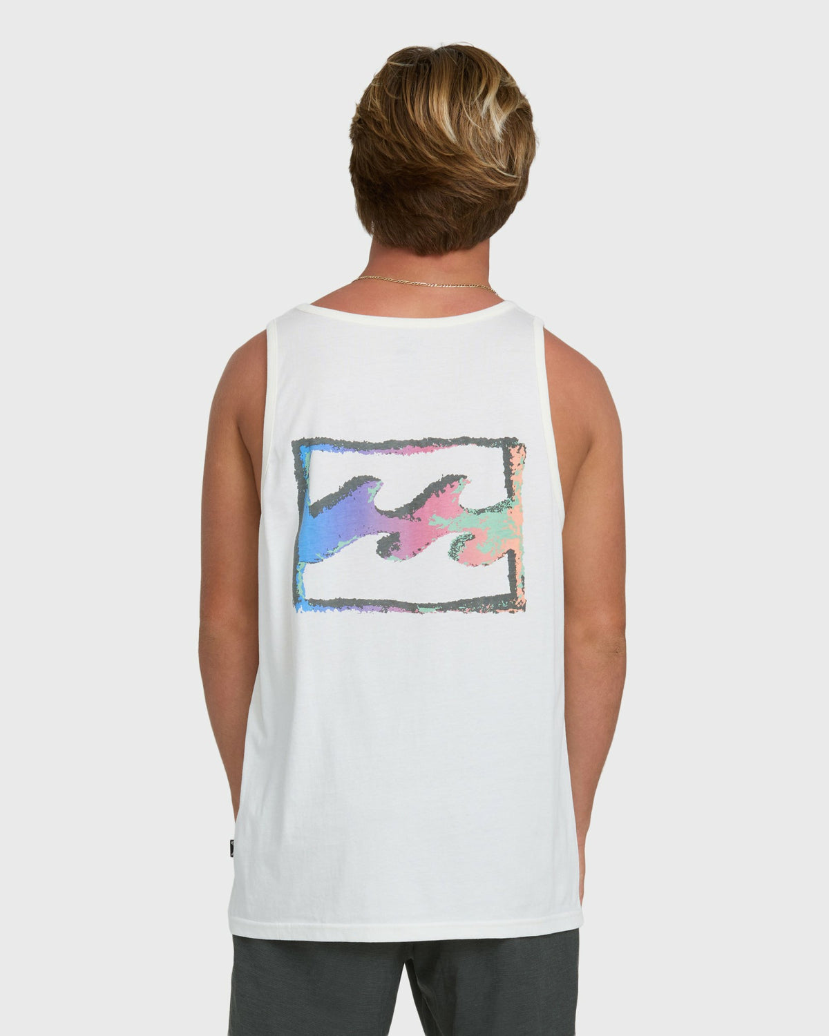 Billabong Men's Crayon Wave Premium Tank Top - Off White