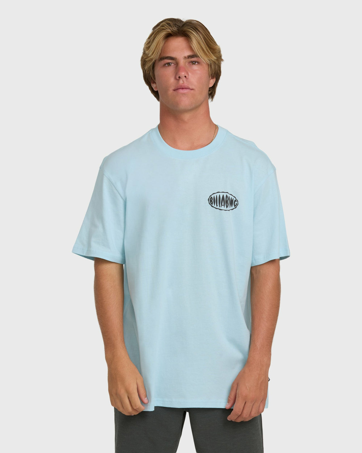 Billabong Men's Nanda Ormond Burleigh Heads Premium Short Sleeve Cotton T-Shirt - Coastal Blue