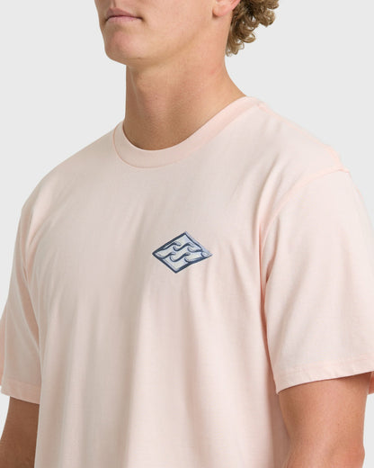 Billabong Men's Dim Arch Premium Short Sleeve Knit T-Shirt - Light Pink