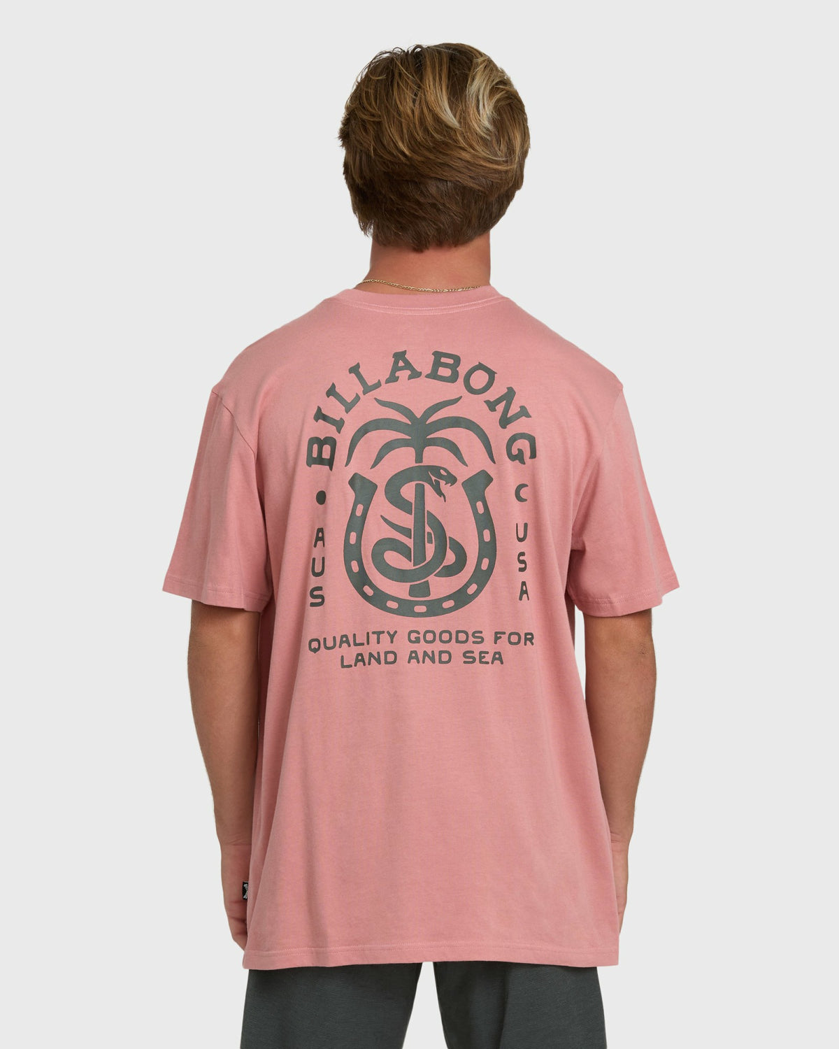 Billabong Men's Forge Premium Short Sleeve Cotton T-Shirt - Ash Rose