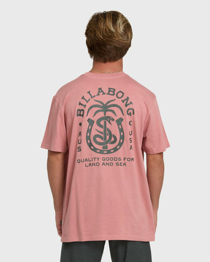 Billabong Men's Forge Premium Short Sleeve Cotton T-Shirt - Ash Rose