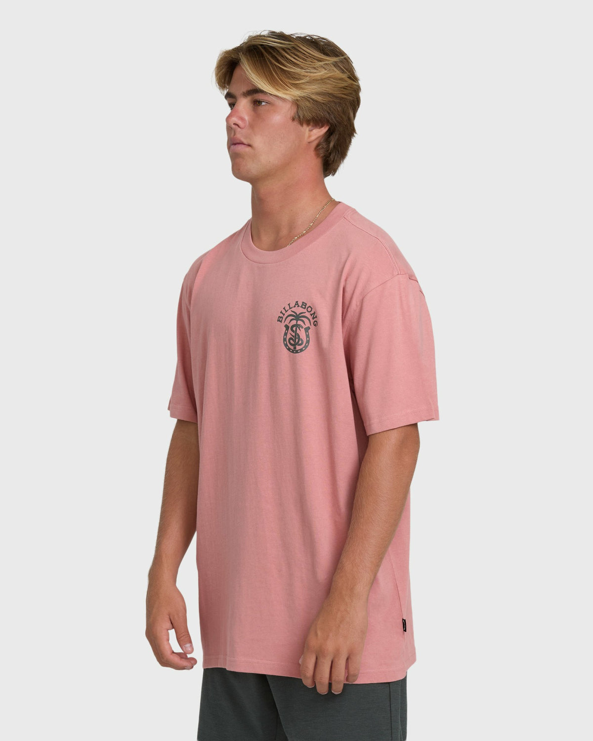 Billabong Men's Forge Premium Short Sleeve Cotton T-Shirt - Ash Rose