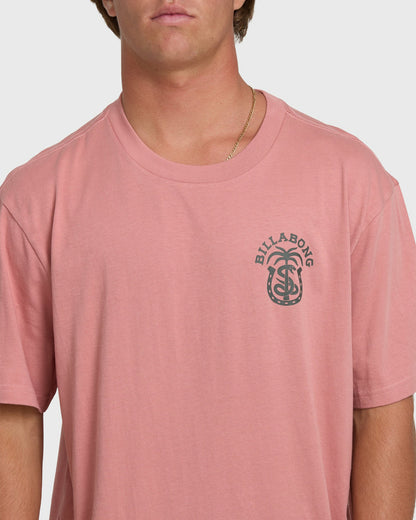 Billabong Men's Forge Premium Short Sleeve Cotton T-Shirt - Ash Rose