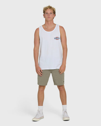 Billabong Men's Walled Premium Tank Top - White