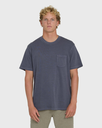 Billabong Men's Essential Wave Washed Premium Short Sleeve Pocket Tee - Graystone