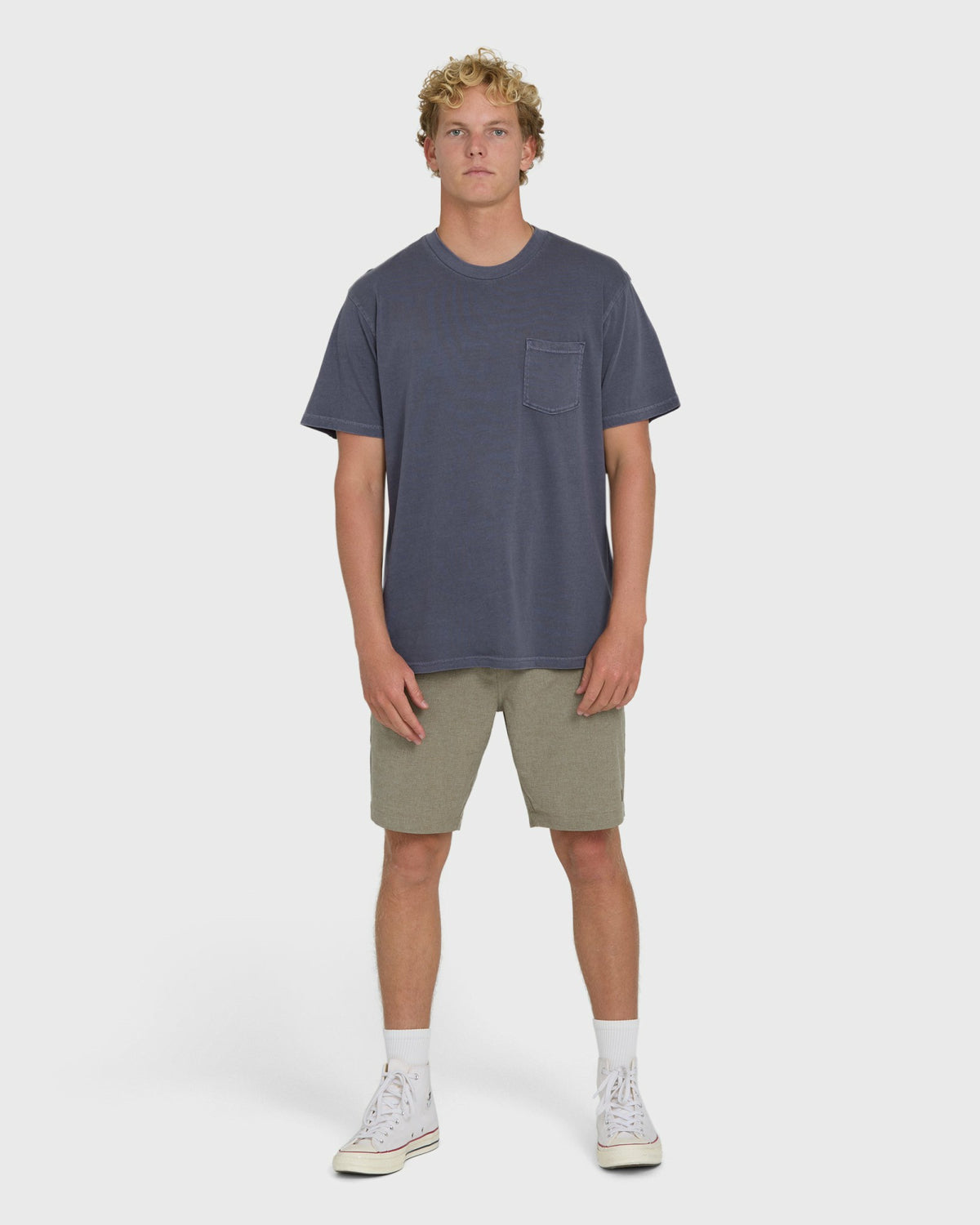 Billabong Men's Essential Wave Washed Premium Short Sleeve Pocket Tee - Graystone