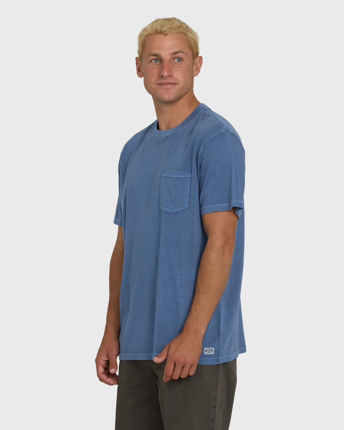 Billabong Men's Essential Wave Washed Premium Short Sleeve Pocket Tee - Blue Horizon