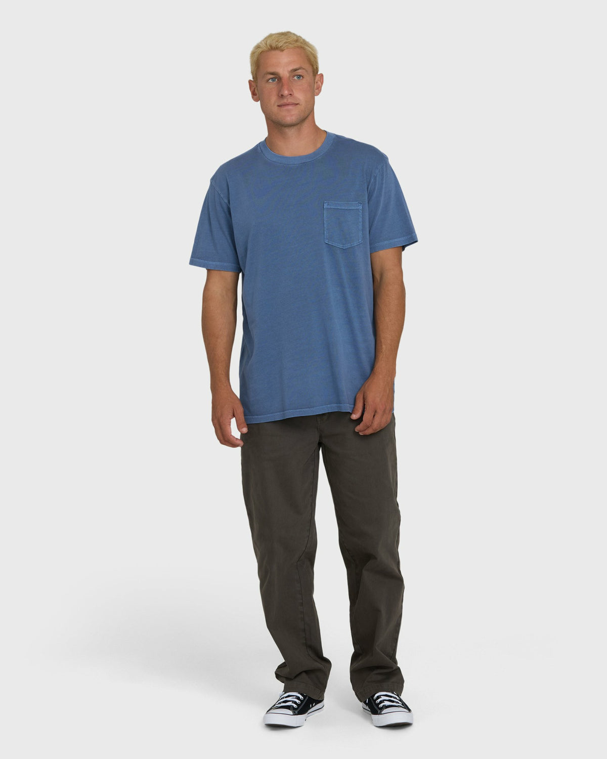 Billabong Men's Essential Wave Washed Premium Short Sleeve Pocket Tee - Blue Horizon