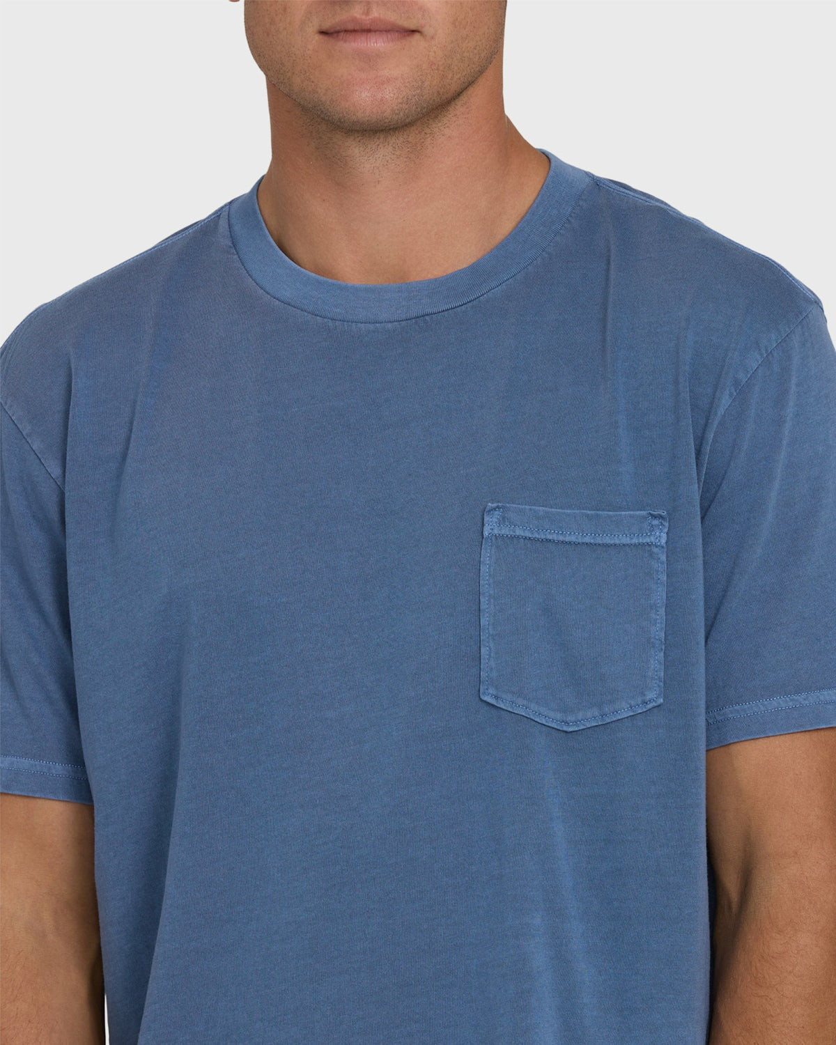 Billabong Men's Essential Wave Washed Premium Short Sleeve Pocket Tee - Blue Horizon